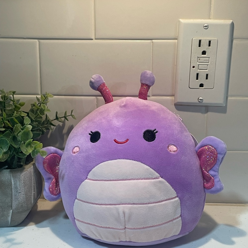 Squishmallows Brenda the Butterfly Purple Plush with Antennae 7.5”
